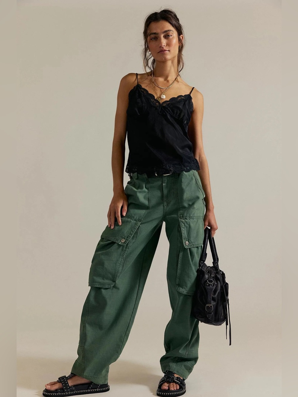 NWT! FP Free People Brentwood Slouchy Cargo Pants Sz 0